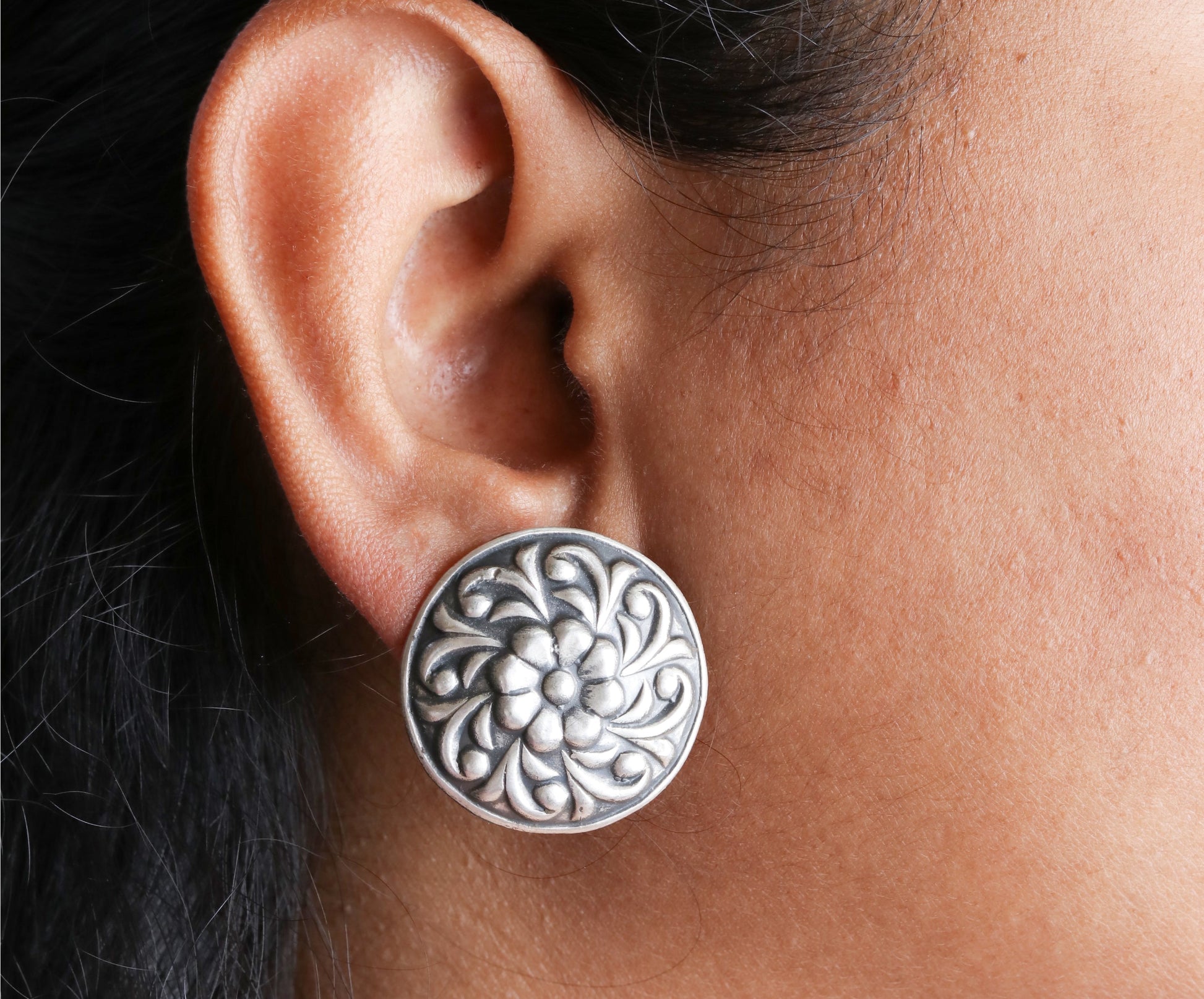 Carved Floral Studds-1