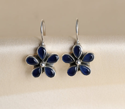 Hydro Blue Sapphire Hook Earrings-0