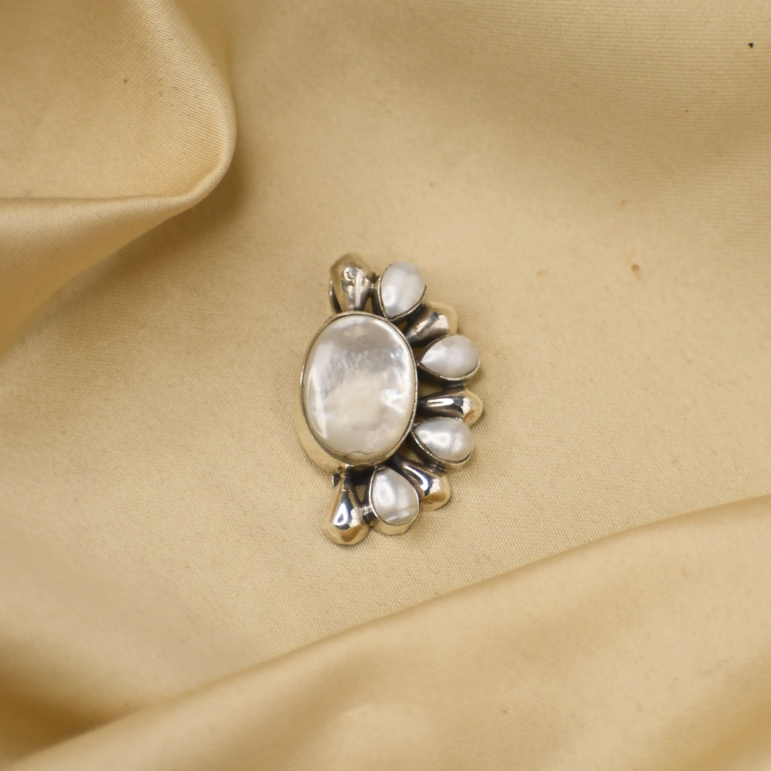 Semicircular Pearl Pendant-0