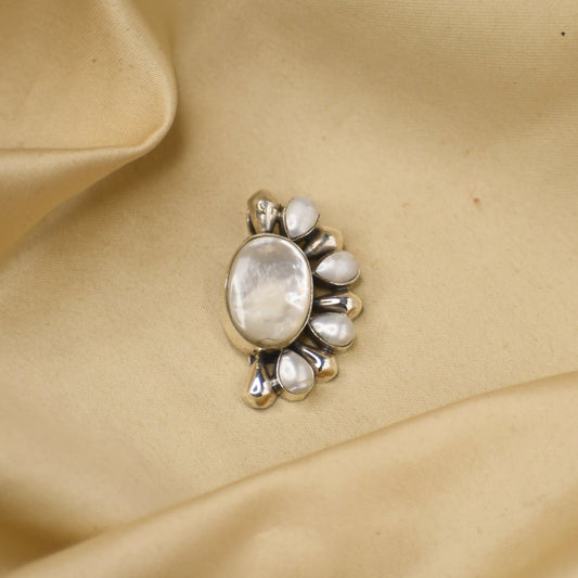 Semicircular Pearl Pendant-0